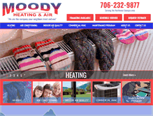 Tablet Screenshot of moodyheatingandair.com